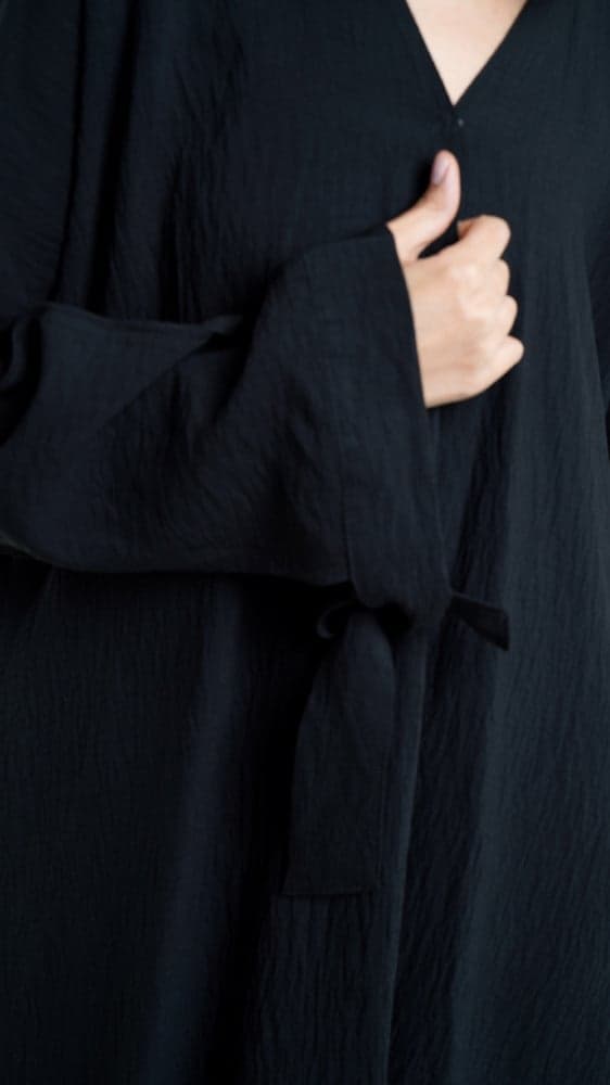 عباية كلوش باكمام ربط