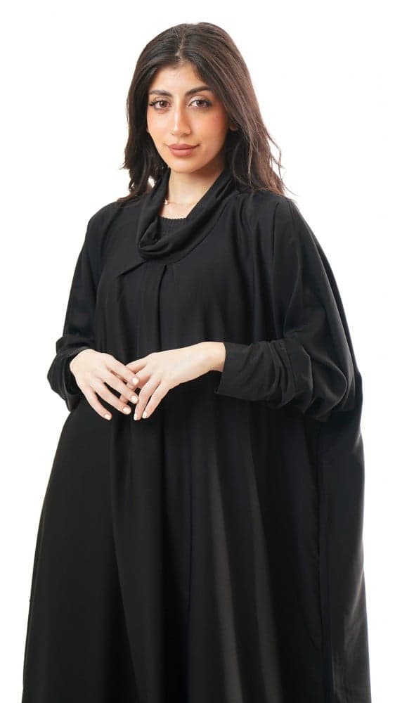 عباية بشت بياقة وجيب سحاب مخفي