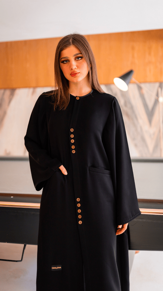 عباية جيوب و ازره بنيه