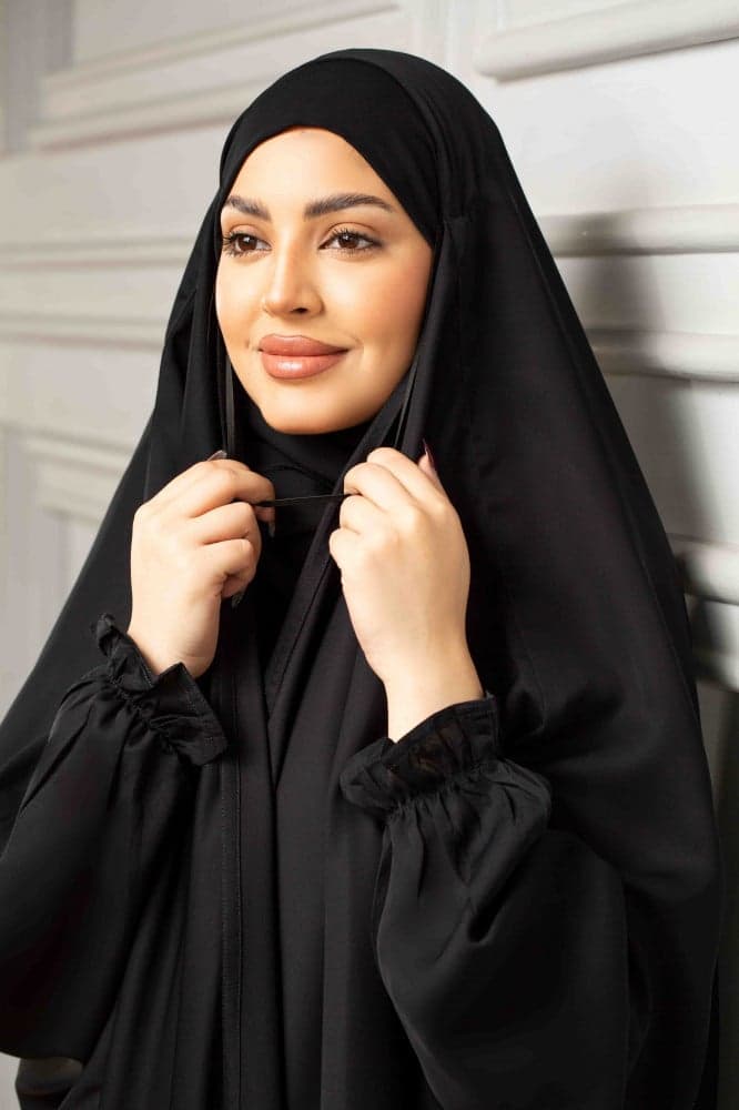 عباية رأس مفتوحة اكمام مطاط