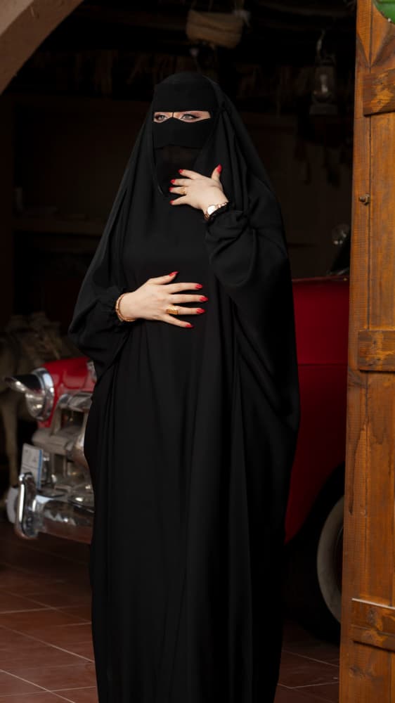 عباية رأس ب كم مطاط