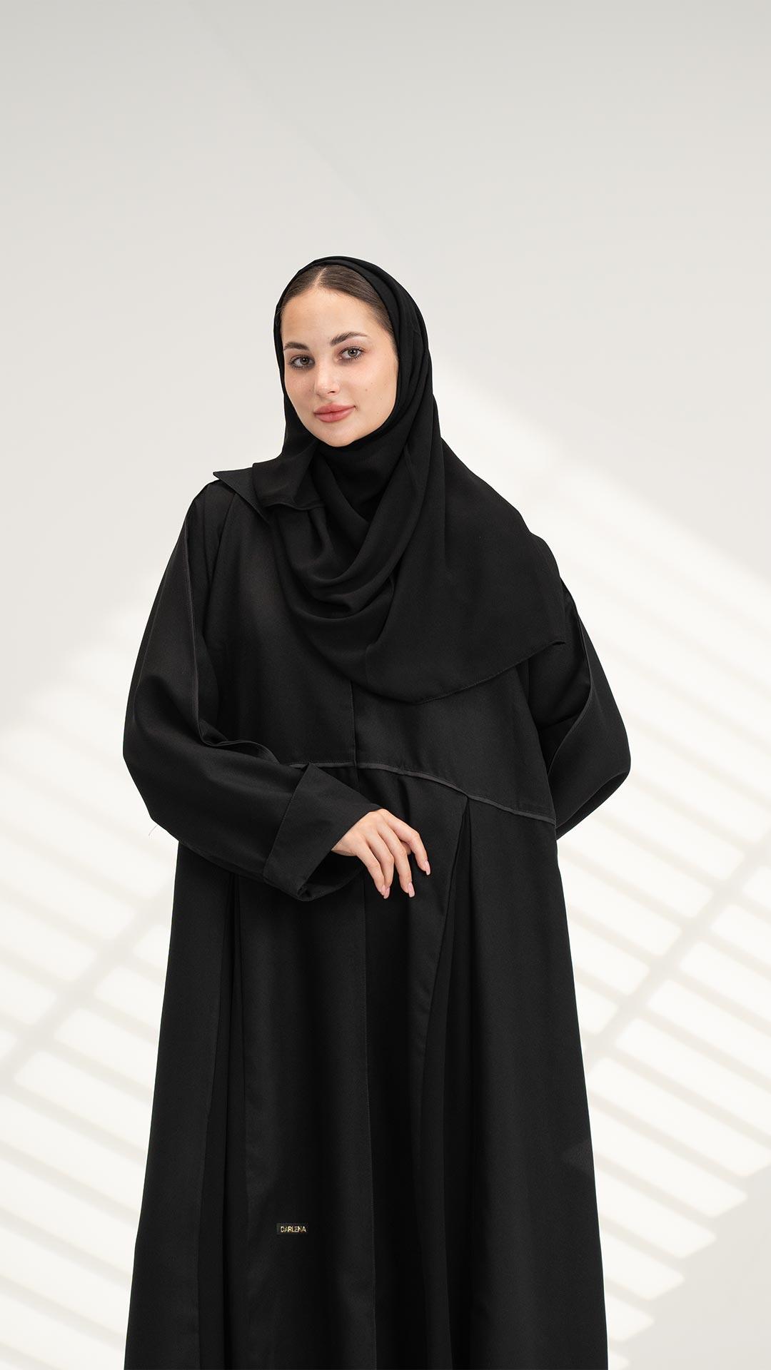عباية بياقة رسمية وكسرات