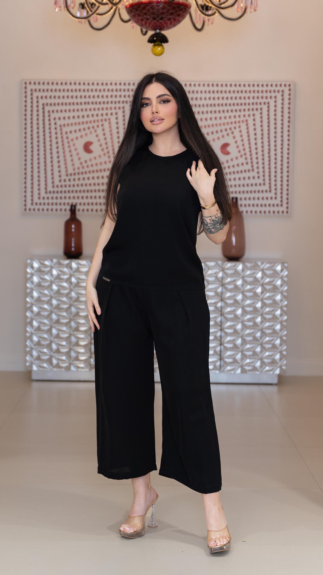 طقم عباية اسود