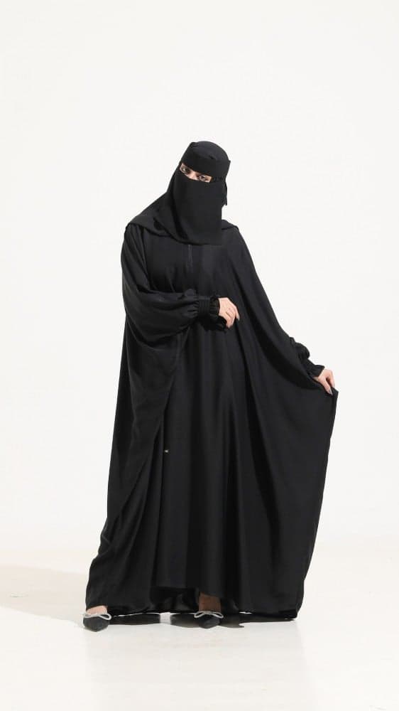 عباية بشت بكم مزموم وكشكه ناعمة