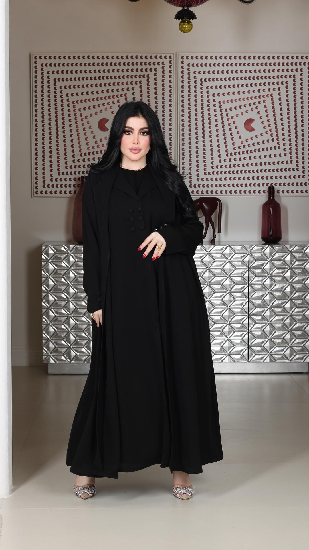 عباية بليزر بفستان مشبوك