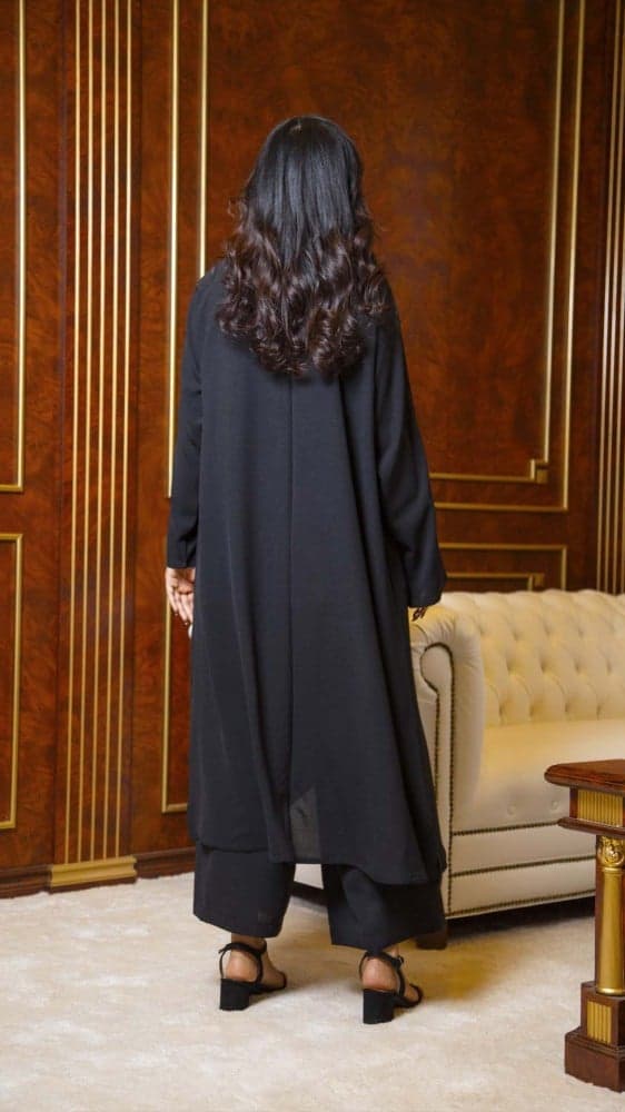 طقم عباية اسود