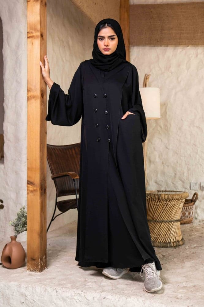 عباية ياقة طويلة