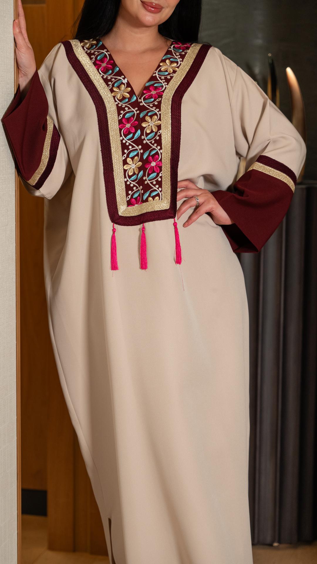 جلابية مغربي مطرزة