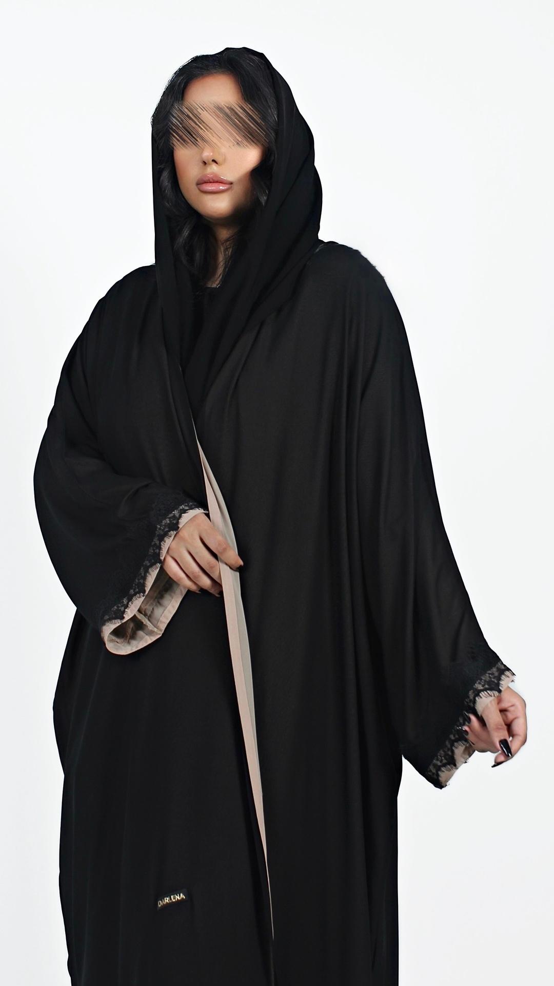 عباية شيفون مع تنورة