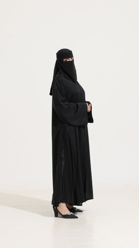 عباية دبل كلوش بكسرات جانبية